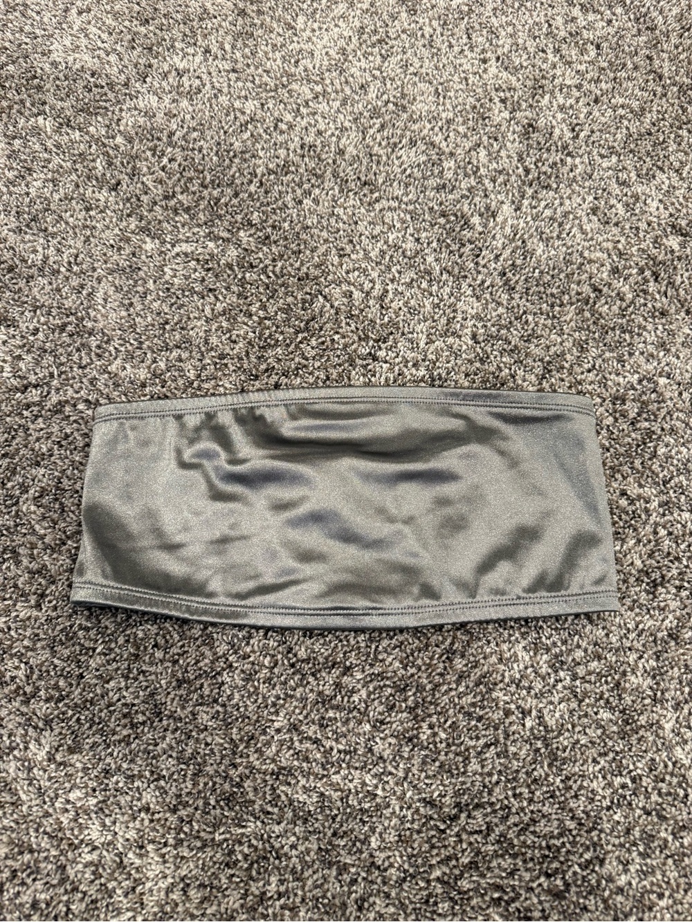Express Women’s Medium Metallic Silver/Gray Strapless Bandeau Tube Top